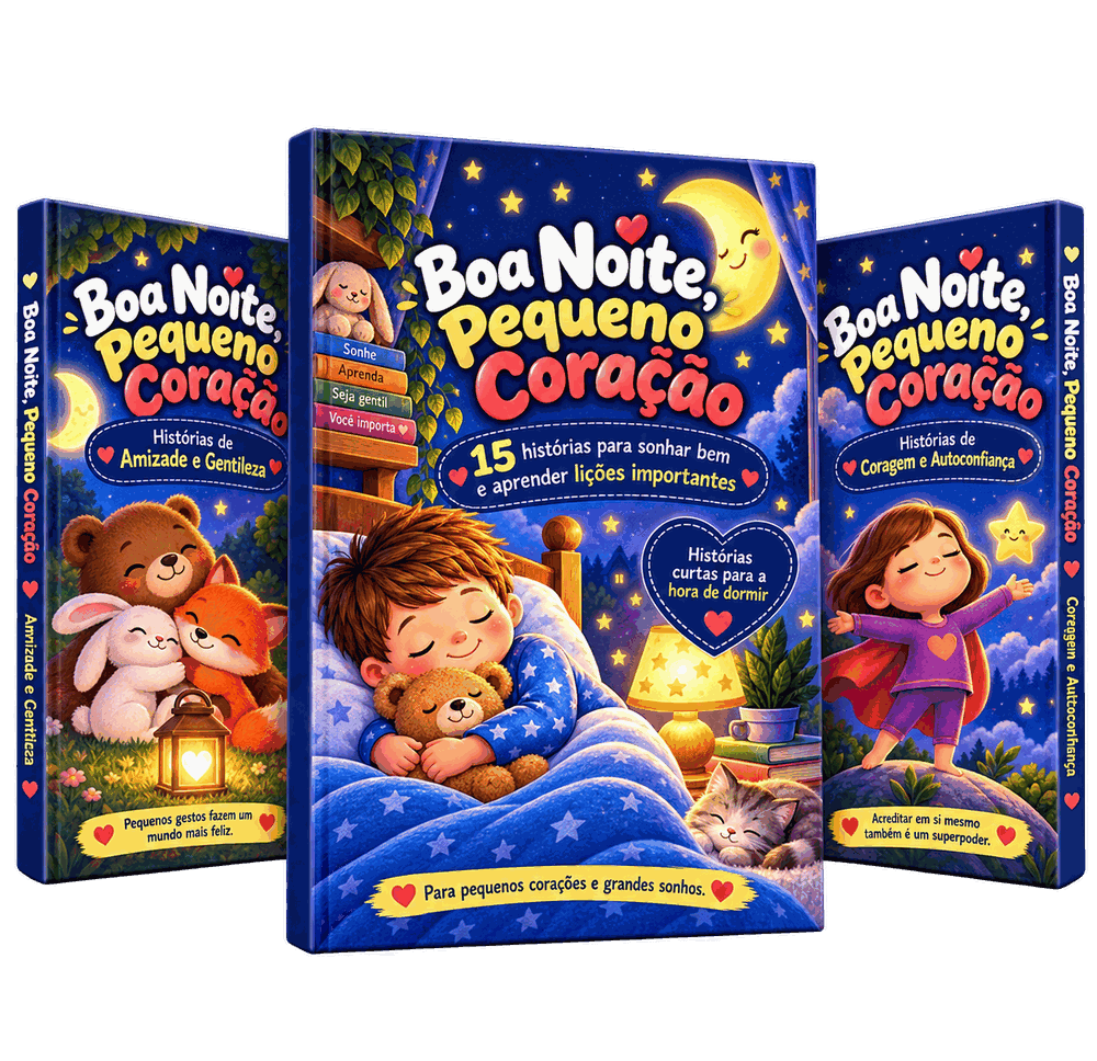 Coleção Boa Noite, Pequeno Coração com três livros